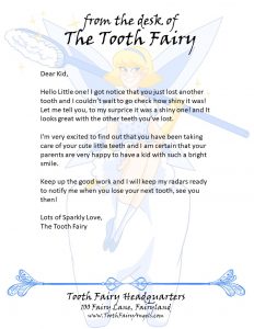 Tooth Fairy Angel Fairy Dust Package Tooth Fairy Angels